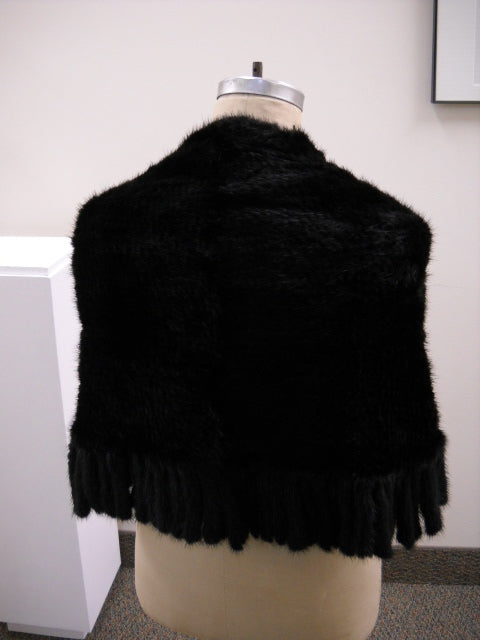 Mink Wrap with Fringe