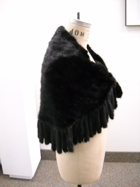 Mink Wrap with Fringe