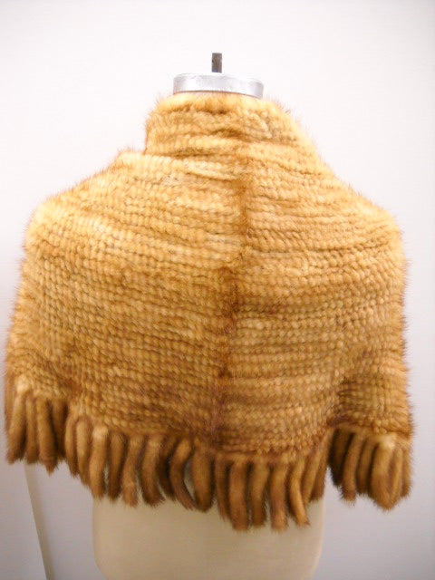 Mink Wrap with Fringe