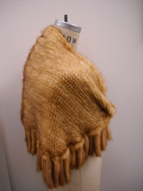 Mink Wrap with Fringe