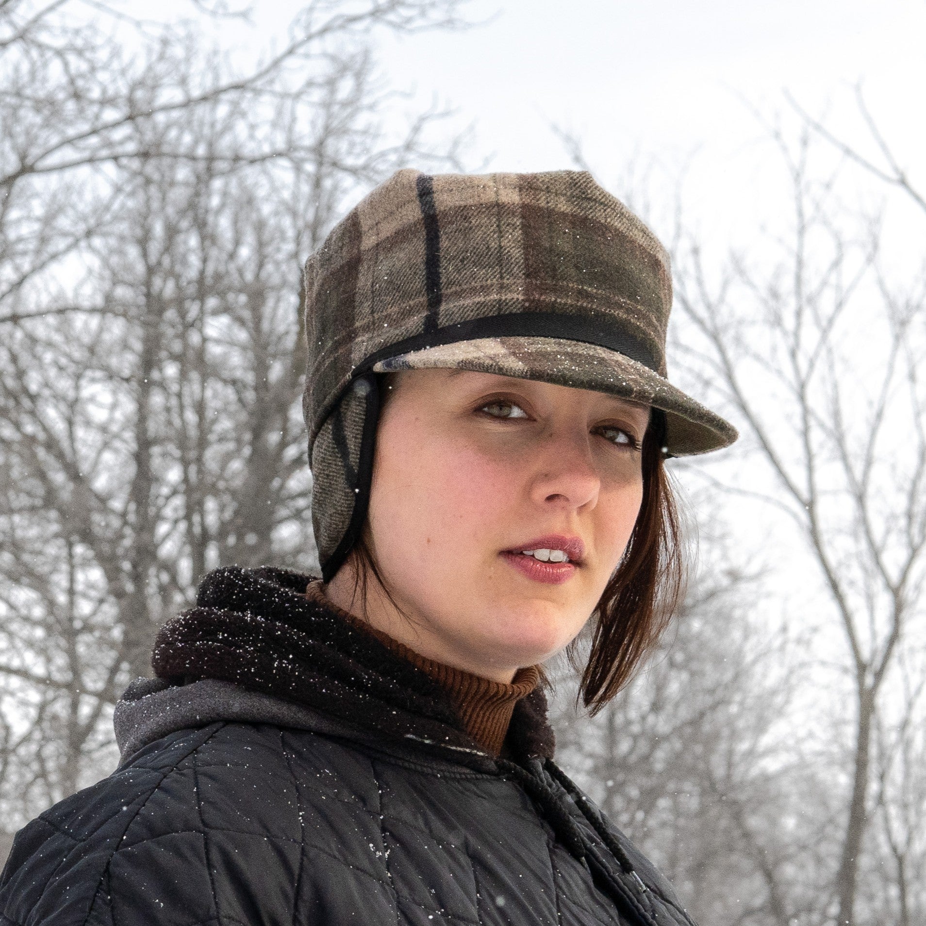 Woodland Plaid Stockman with Quilted Lining – Crown Cap