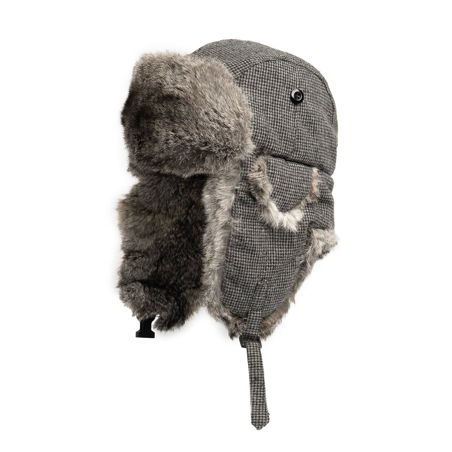 Limited Edition Finds-Glencheck Patterned Rabbit Aviator – Crown Cap