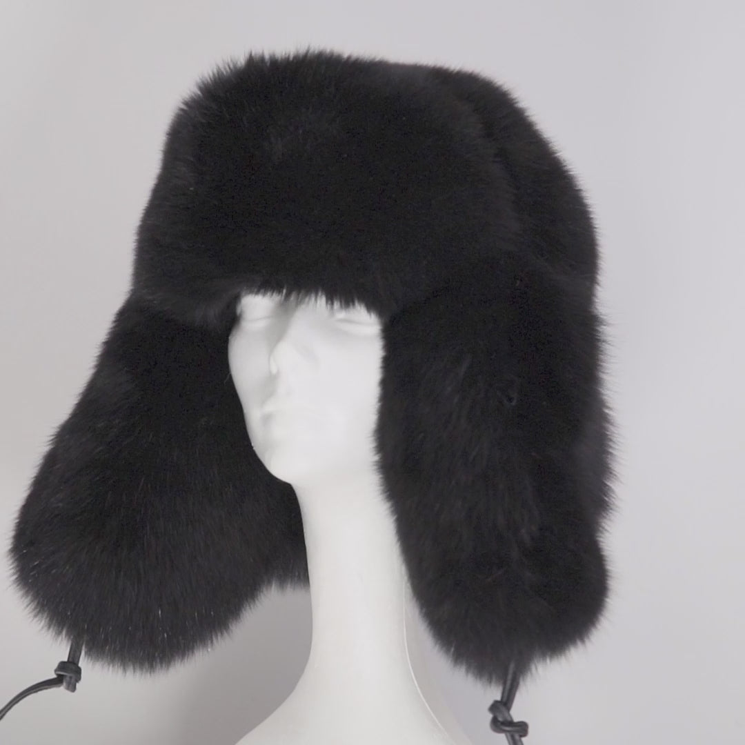 Black Fox Full Fur Russian Style – Crown Cap