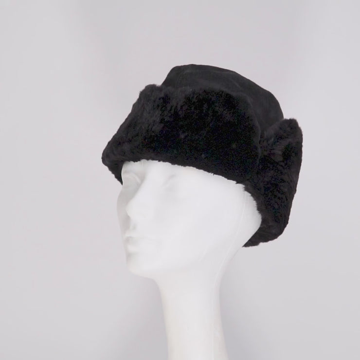 Crowncap Sheared beaver and suede Cloche hat vintage sz L Crowncap Sheared beaver and suede Cloche hat vintage sz L Hats main image 2