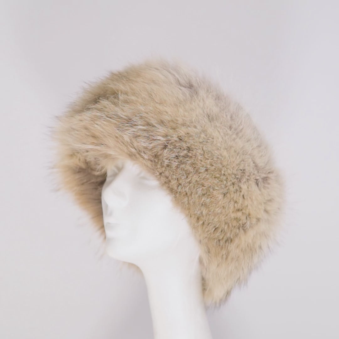 Natural Coyote Fur Cloche – Crown Cap