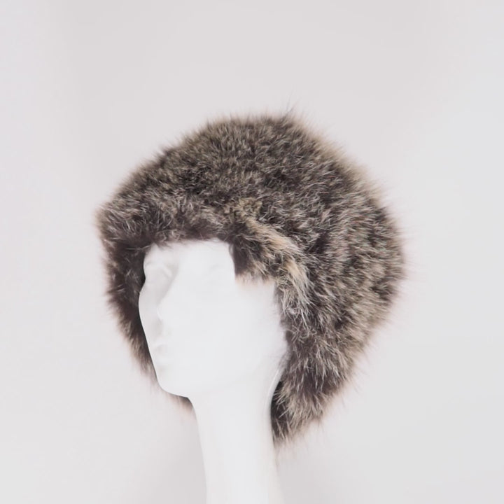 Knit Fox Fur Hat