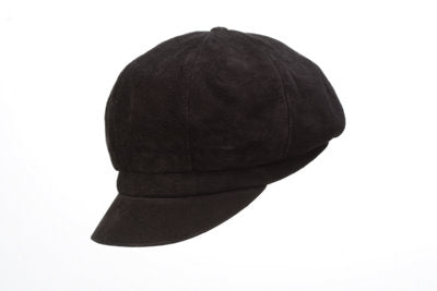 Split Suede Newsboy Cap