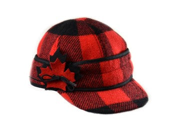 Ladies Buffalo Check Wool Railroad Hat