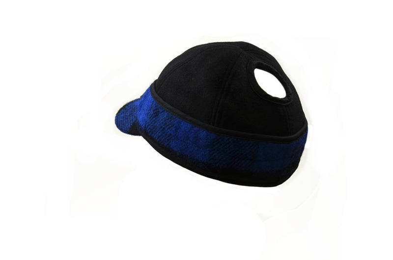 Ladies Wool Railroad Hat with Ponytail Hole