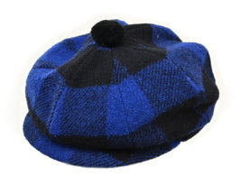 Buffalo Check Wool Blend Newsboy Cap