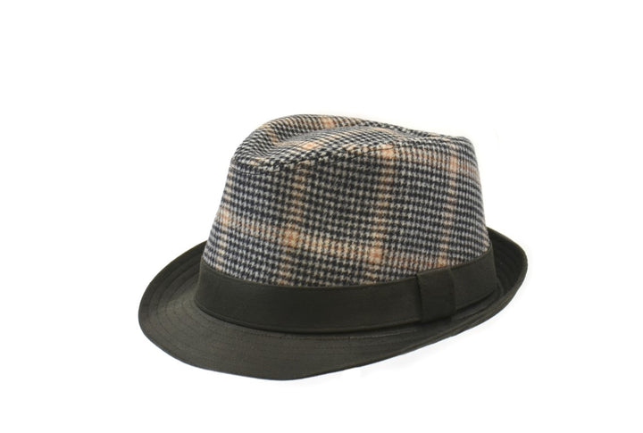 Waxed Cotton Twill and Tweed Plaid Fedora