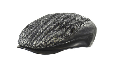Herringbone Ivy Cap with Leather Visor