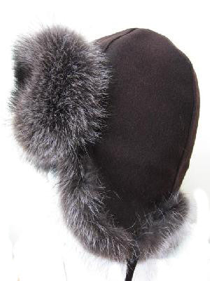 Raccoon with Melton Fur Hat