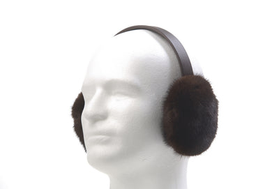 Mink Earmuffs with Leather Frame
