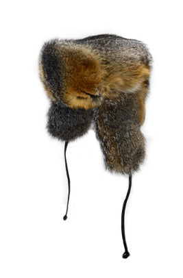 Grey Fox Full Fur Russian Style