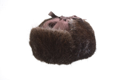 Beaver with Melton Fur Hat Brown S - Main Image