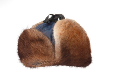 Muskrat Yukon Fur Hat with Nylon