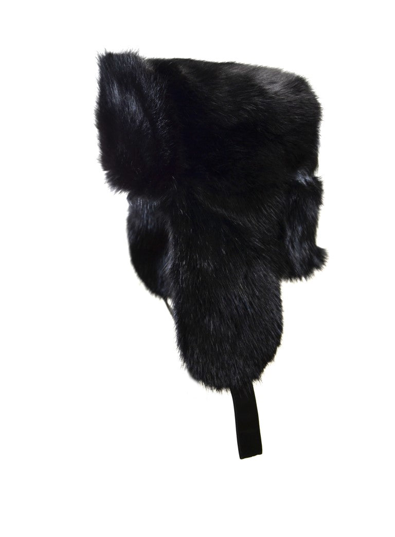 Black Muskrat Russian Style Full Fur
