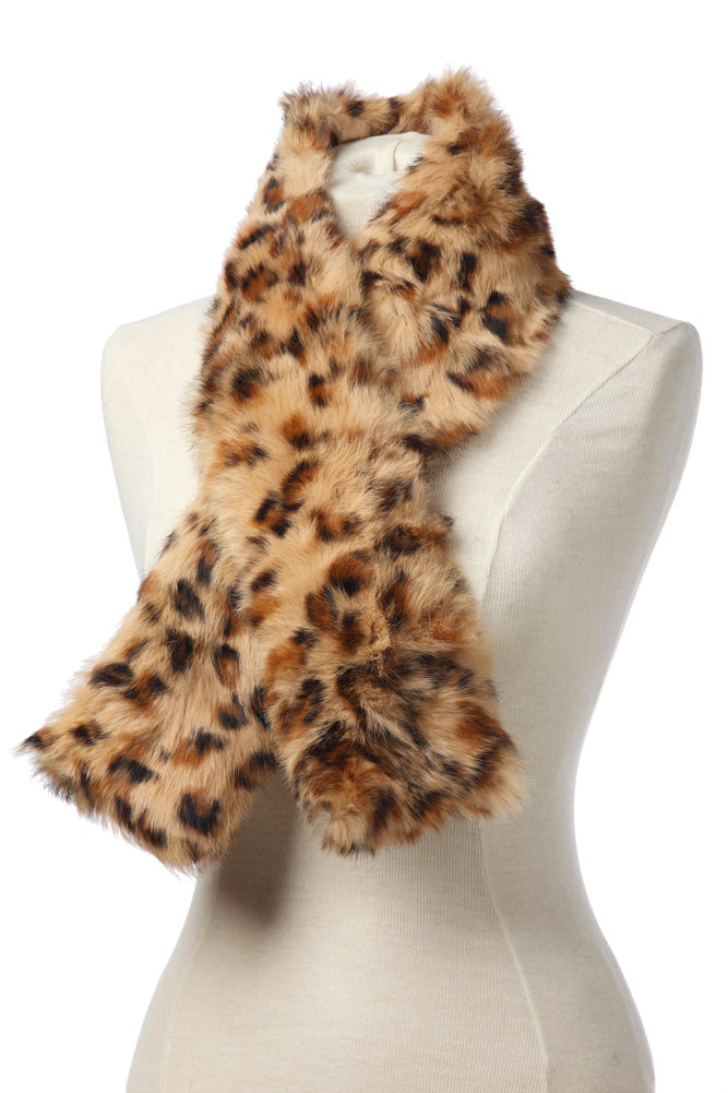 Rabbit Scarf with Leopard Print – Crown Cap