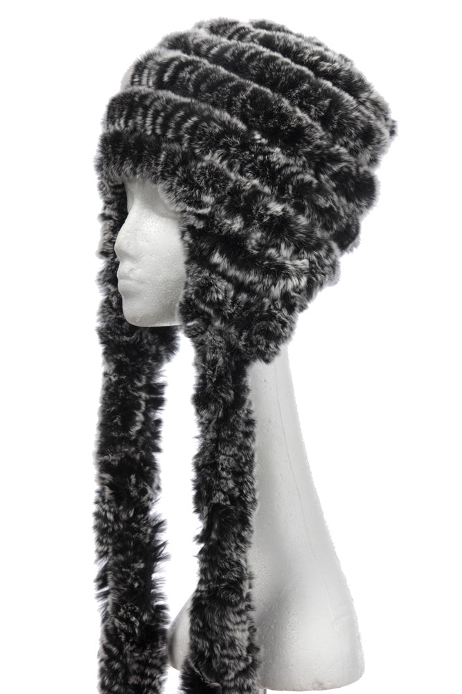 Rex Rabbit Cap with Attached Scarf – Crown Cap