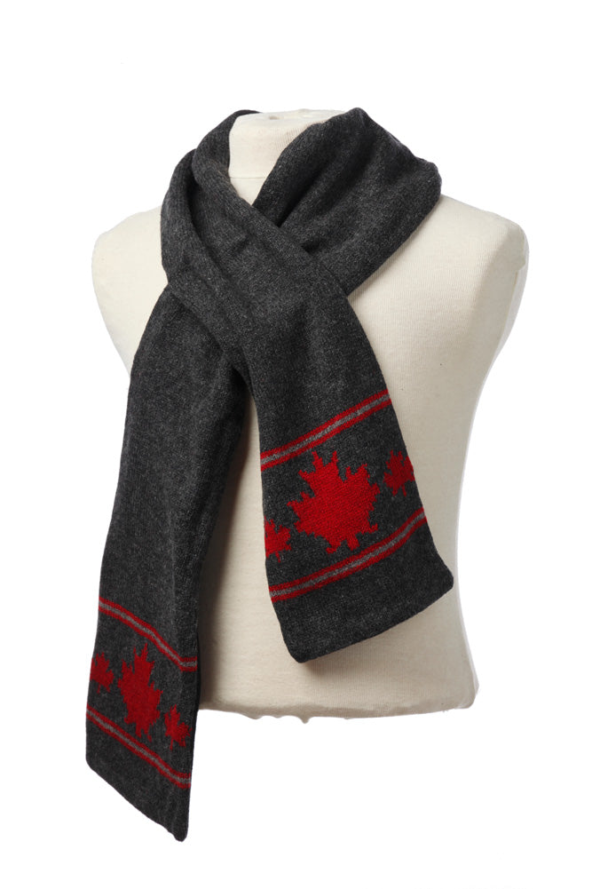 Knit Scarf with Fleece Lining - Canadiana Series