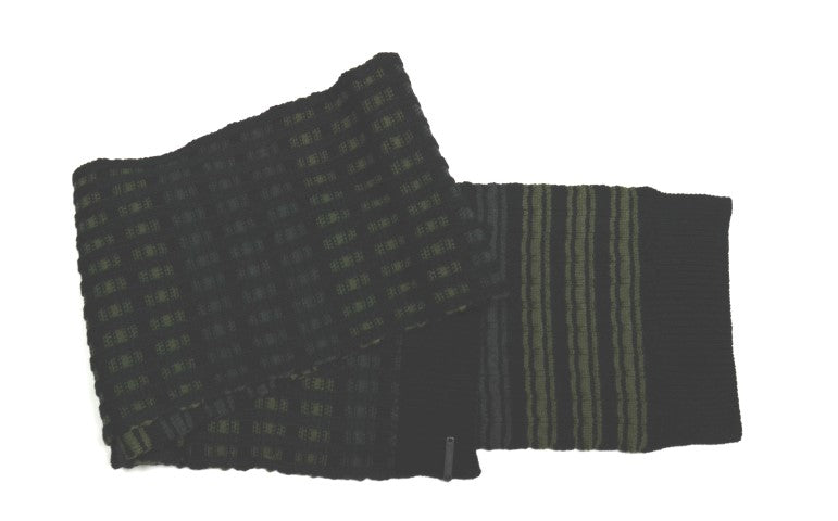 Tri Color Acrylic Knit Scarf