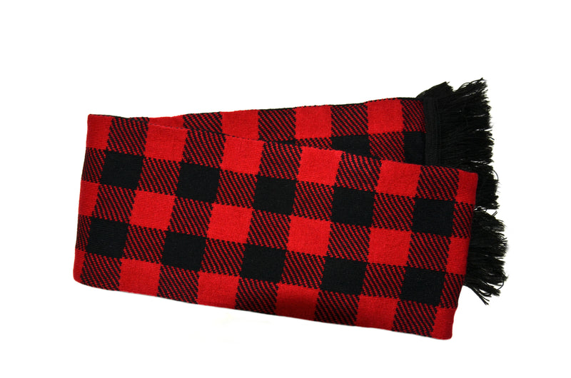 Buffalo Check Scarf with Fringes