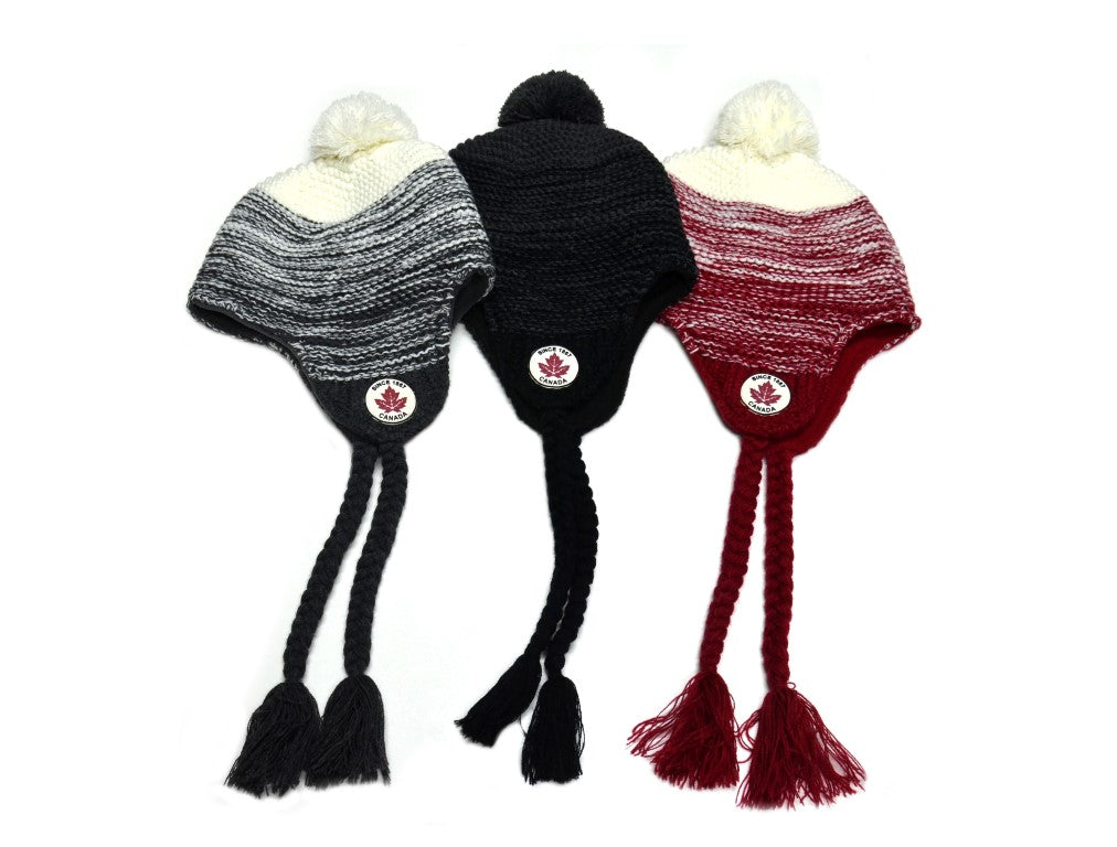 Knit Earflap Canada Cap