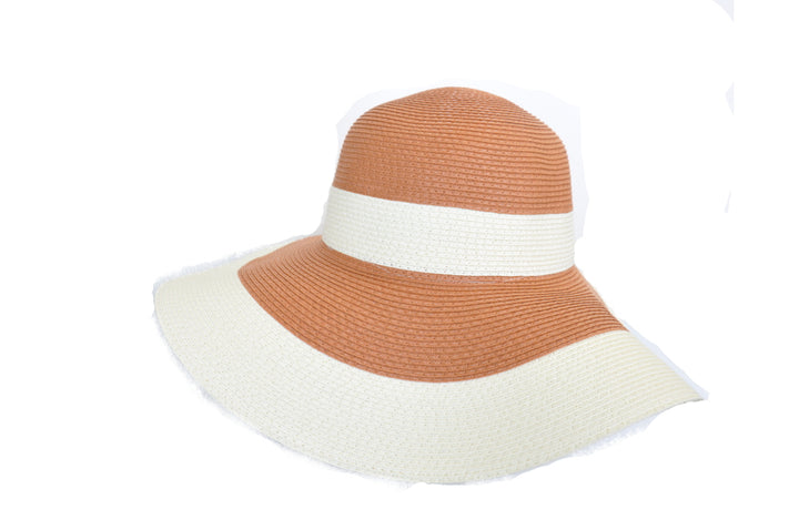 Women's Wide Brim Paper Ribbon Sunhat