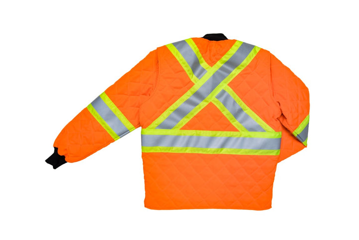 Hi-Vis Quilted Freezer Jacket with Reflective Tape