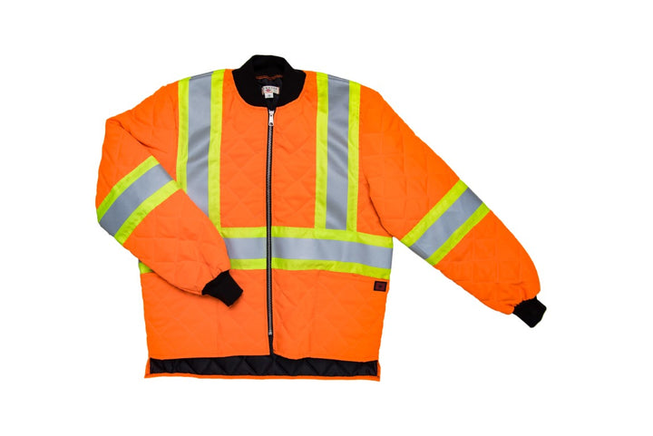 Hi-Vis Quilted Freezer Jacket with Reflective Tape